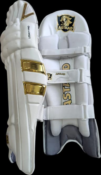 Astaad Legacy Pro Pads White, cricket batting pads